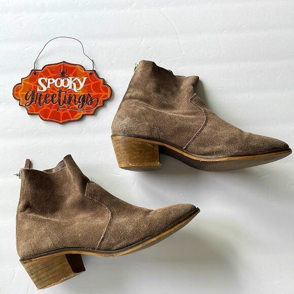 Rebels | Molly Western-Style Suede Booties, size 7.5 - Picture 1 of 14